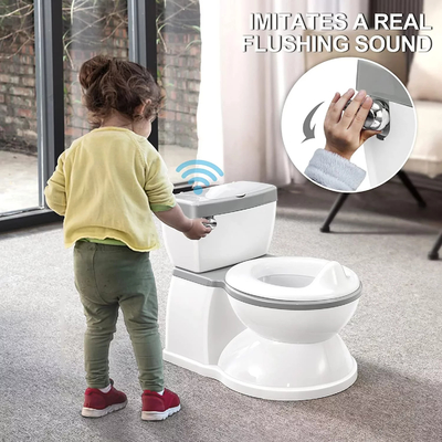 Salle de bains pour bébé gris avec siège amovible