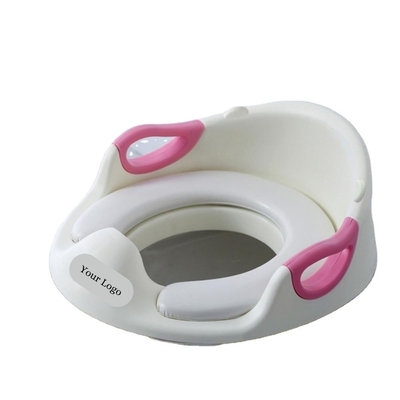 Assise de toilette anti-éclaboussures pour enfants avec poignées et motif solide