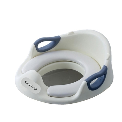 Assise de toilette anti-éclaboussures pour enfants avec poignées et motif solide