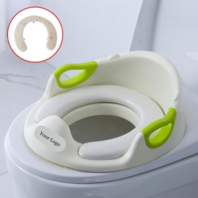 Assise de toilette anti-éclaboussures pour enfants avec poignées et motif solide