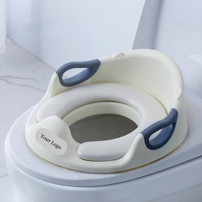 Assise de toilette anti-éclaboussures pour enfants avec poignées et motif solide