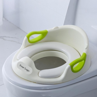 Assise de toilette anti-éclaboussures pour enfants avec poignées et motif solide