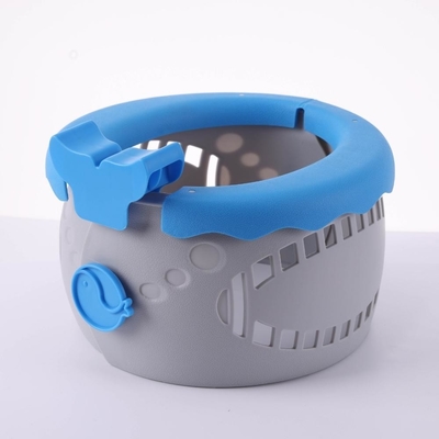 Logo personnalisé Toilette pour bébé en bleu serein avec un motif souple en PP TPE