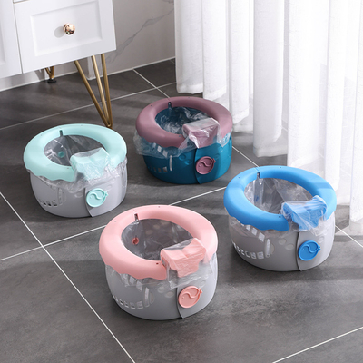Logo personnalisé Toilette pour bébé en bleu serein avec un motif souple en PP TPE