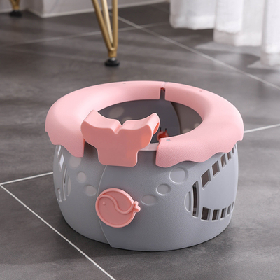 Logo personnalisé Toilette pour bébé en bleu serein avec un motif souple en PP TPE