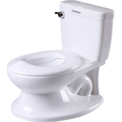 Ouninbear Potty d'entraînement en plastique blanc avec bouton de poignée pour bébés