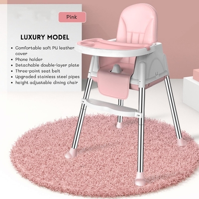Chaise à manger pour bébé douce et confortable, réglable, taille 92*65*65cm, pour l'alimentation en chambre