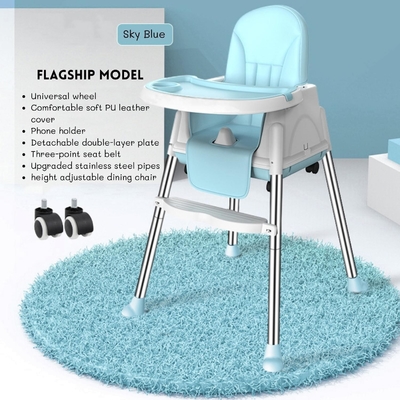 Chaise à manger pour bébé douce et confortable, réglable, taille 92*65*65cm, pour l'alimentation en chambre