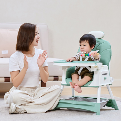 Certificat EN71 Chaise de dîner pour bébés multifonctionnelle pliable
