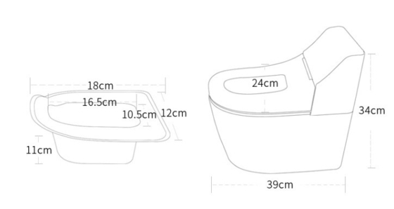 Modèle d'impression toilette pour bébé avec style berceau test EN71 certifié