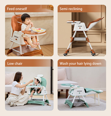 EN71 Chaise à manger pour bébés en plastique de haute qualité certifiée Table à manger pour bébés hauteur réglable