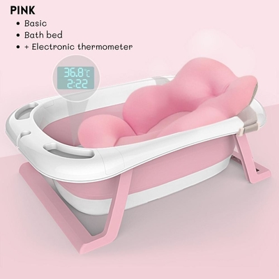 Banque de bain pliable avec thermomètre et douche