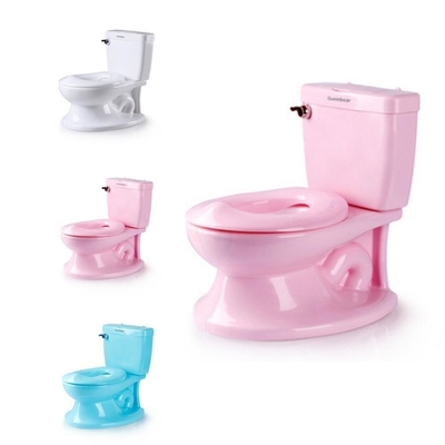 Un appareil d'entraînement pour toilettes pour bébés en bleu blanc rose solide avec certification EN71