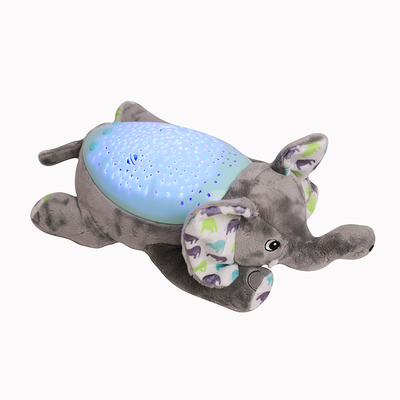 Groupe d'âge 2-4 ans Jouets en peluche d'éléphant doux sur mesure avec lumière de projection