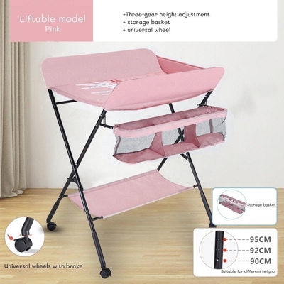 Tableau de changement de couche pliable OEM avec organiseur de pépinière réglable en hauteur