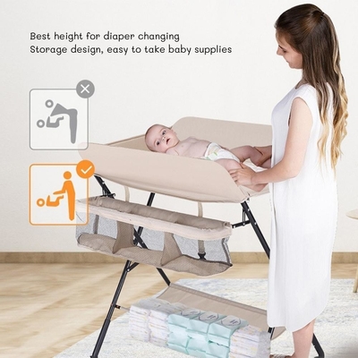 Table à langer en tissu d'Oxford et en tuyau SUS pour enfants de 0 à 3 ans