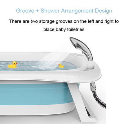 Une baignoire pour bébé en plastique pliable sans BPA, une baignoire pour enfant confortable