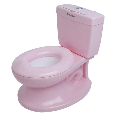Toilette pour bébé en plastique rose EN71 Certifié Design de couleur pure Logo personnalisé disponible