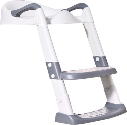 Grise + blanc 3 en 1 toilette avec escalier pour 1 à 6 ans