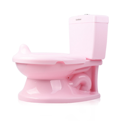 Séance d'entraînement en toilette en plastique imprimé pour bébé Séance d'entraînement en toilette rose bleu blanc avec certification EN71