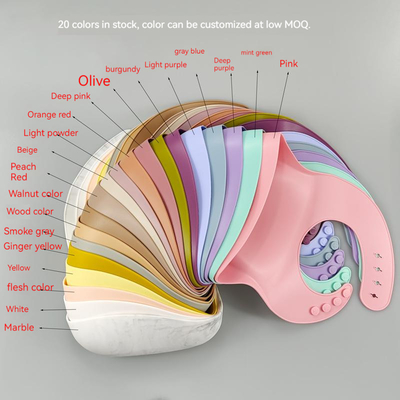 Bibe en silicone doux imprimé avec capteur de nourriture sans BPA 300*23 cm