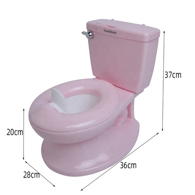 Toilette de bébé rose et blanc avec logo personnalisé EN71 Certifié design de couleur pure