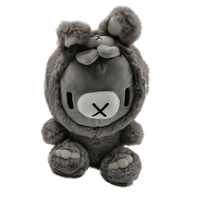 Taille 11cm-30cm Petit lapin gris jouet en peluche personnalisé animaux farcis
