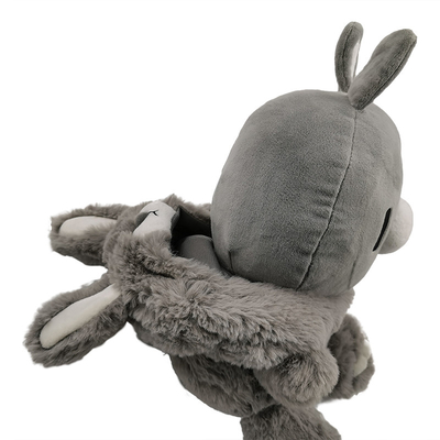 Taille 11cm-30cm Petit lapin gris jouet en peluche personnalisé animaux farcis