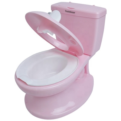 Toilette de bébé rose et blanc avec logo personnalisé EN71 Certifié design de couleur pure