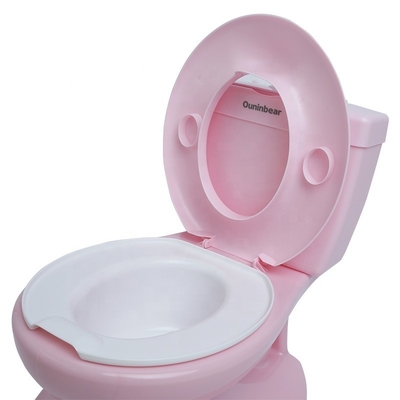 Toilette pour bébé en plastique rose EN71 Certifié Design de couleur pure Logo personnalisé disponible