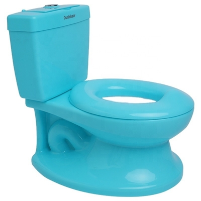 Potty de formation de bébé en plastique bleu avec logo personnalisé certifié EN71
