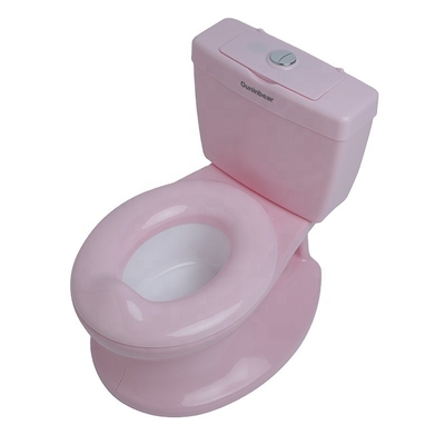 Potty de formation de bébé en plastique rose avec certification d'essai EN71 et conception de logo personnalisé