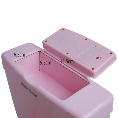 Entraîneur de toilettes en plastique rose pour bébé avec logo personnalisé - certifié EN71