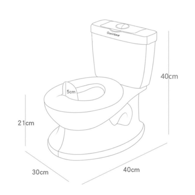 Toilette en plastique pour bébé de style simulation avec logo personnalisé