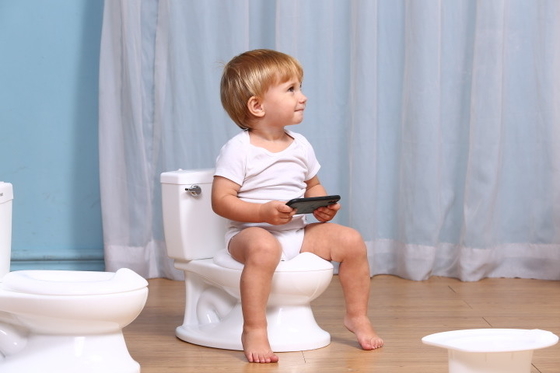 Toilette pour bébé unisexe avec logo personnalisé EN71 Test Pattern d'impression certifié Couleurs rose/bleu/blanc