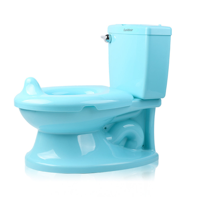 Salles de bains de simulation pour enfants avec son de chasse à l'eau Salle d'entraînement pour bébés bleu blanc rose certifié EN71