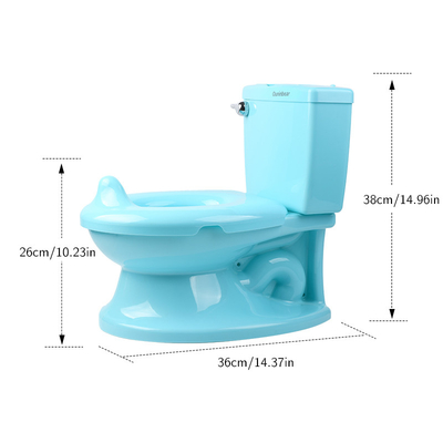 Simulation d'entraînement du bébé Potty avec son de rinçage Blanc bleu rose Salle de bain pour enfants EN71 Certifié