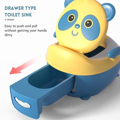 Adorable Panda en forme de bleu jaune dessin animé poupée de formation de bébé avec certification EN71