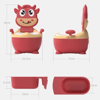 Potty de dressage de bébés de vache à dessin animé en couleur personnalisée avec certificat d'essai EN71