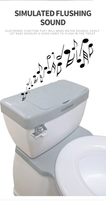 Éco-friendly Plastique Voyage Potty Escalier d'entraînement en gris / blanc