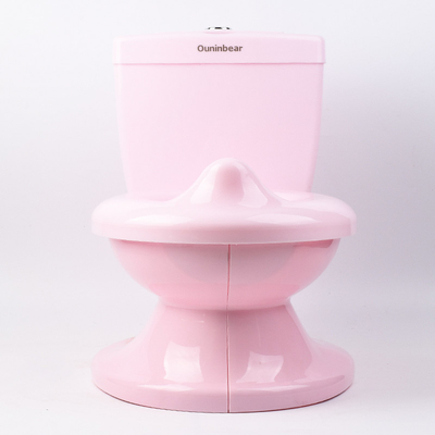 Modèle solide Blanc bleu rose Potty d'entraînement de bébé EN71 Certification d'essai avec son de rinçage