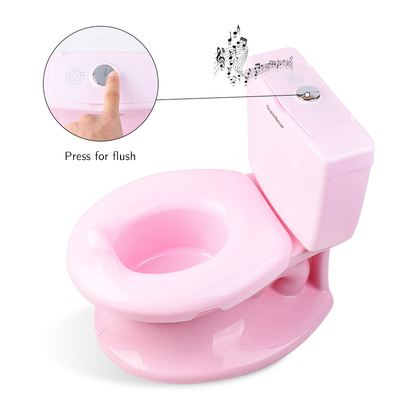 Modèle solide Blanc bleu rose Potty d'entraînement de bébé EN71 Certification d'essai avec son de rinçage