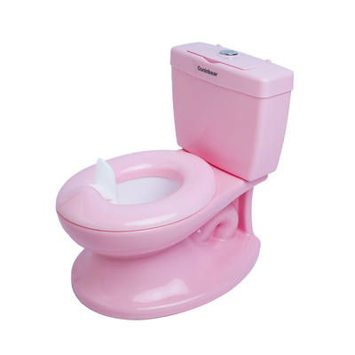 Toilette pour enfants en plastique certifiée EN71 en design ergonomique blanc rose bleu