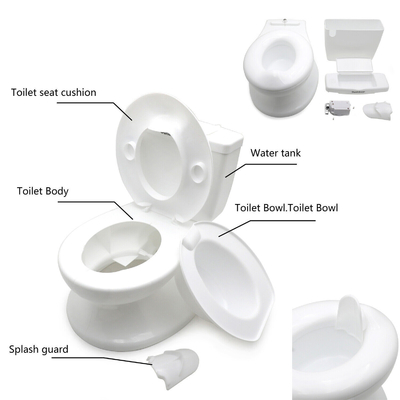 Grand type carré multi-fonction enfantine rose/blanc/bleu Toilette de toilette avec jouets musicaux
