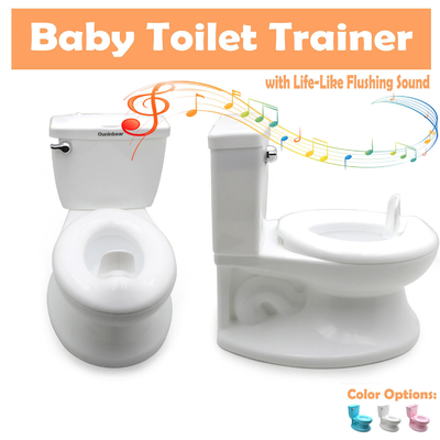 Grand type carré multi-fonction enfantine rose/blanc/bleu Toilette de toilette avec jouets musicaux