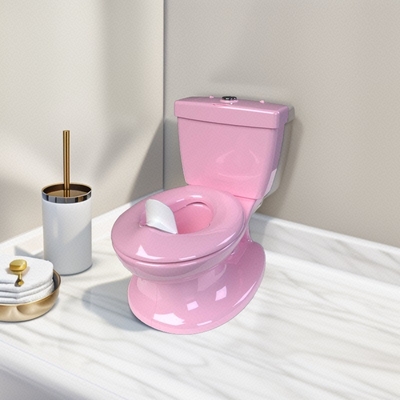 Eco Friendly Blue Pink White Print Kids Potty Toilet Trainer avec un emballage et un logo personnalisés