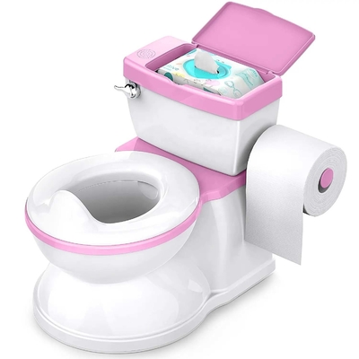 Entraîneur de toilettes pour bébés écologique en gris/rose/bleu - certifié EN-71