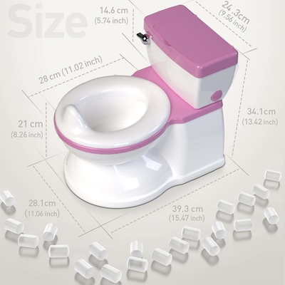 Entraîneur de toilettes pour bébés écologique en gris/rose/bleu - certifié EN-71