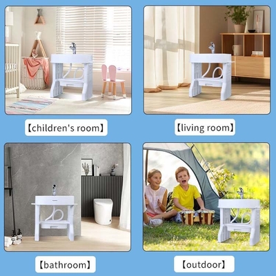 Grand type carré étagère de lavage pour enfants Vente à chaud Normes de sécurité Blanc / rose Couleur personnalisée