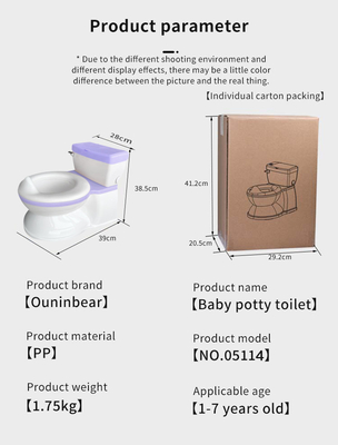 Plastique écologique 3 couleurs poubelle pour bébé siège d'entraînement pour la maison et l'extérieur avec logo personnalisé